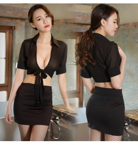 FEE ET MOI Sexy OL Secretary Costumes (Black - Black)